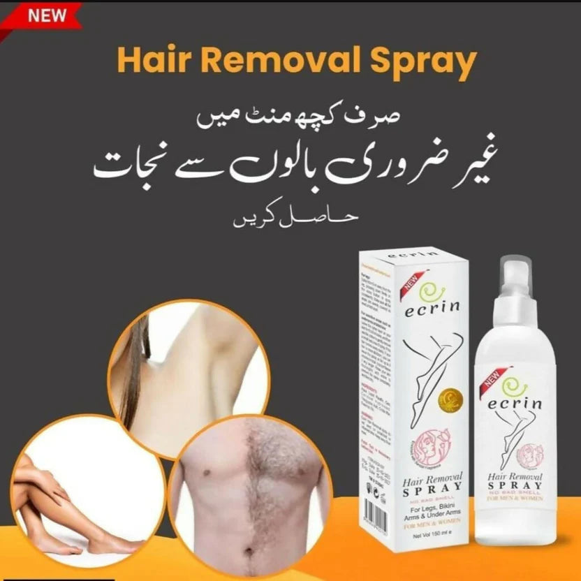 Ecrin Hair Removal Spray, Fast & Easy Hair Removal Solution
